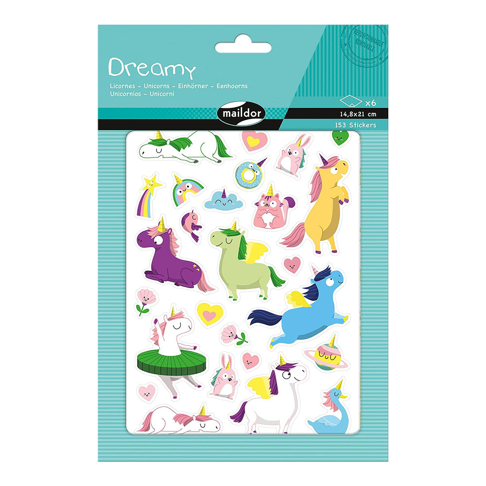MAILDOR Deco Stickers Dreamy Unicorns 6s