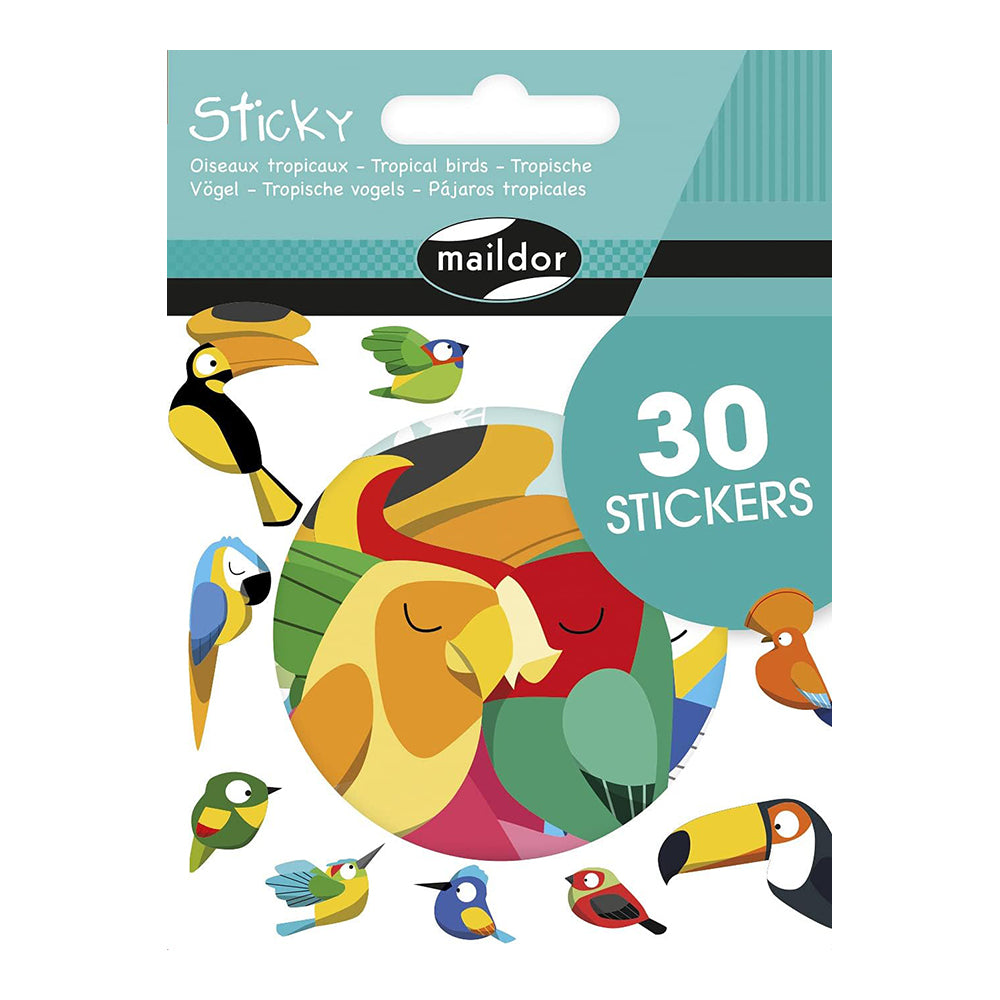 MAILDOR Deco Stickers Sweety Tropical Birds 4s