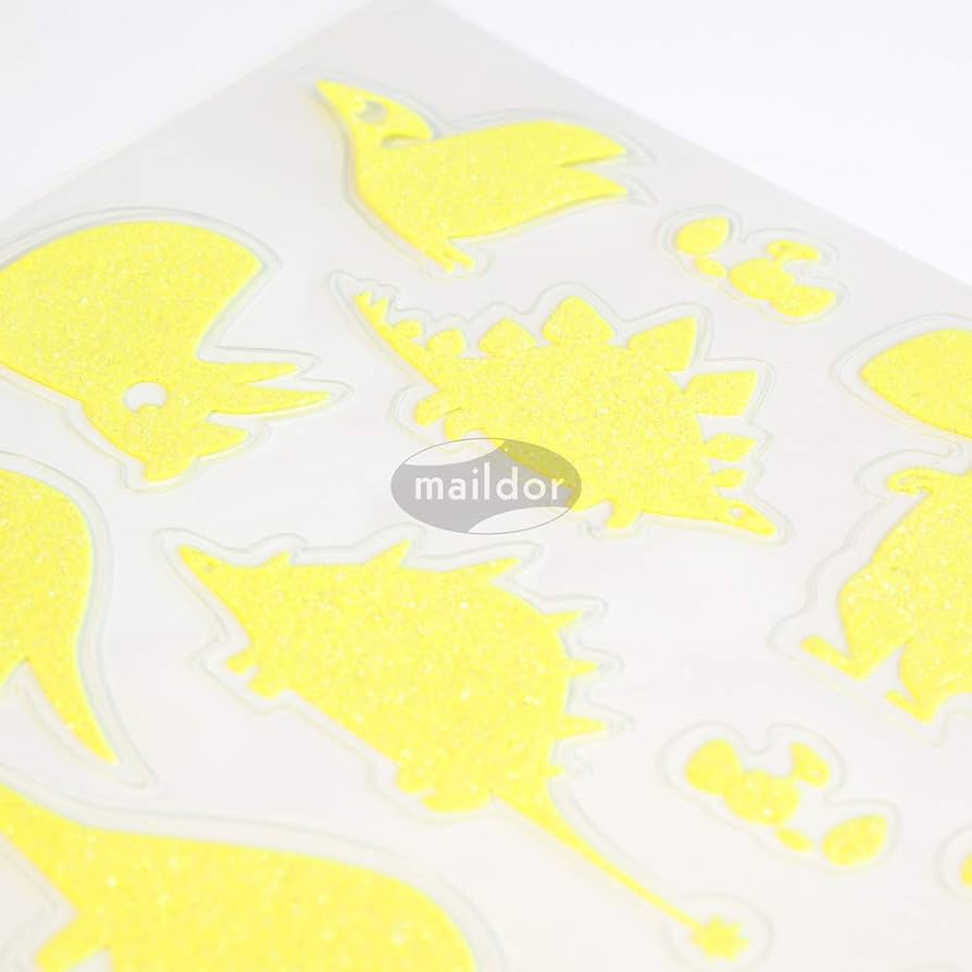 MAILDOR 3D Stickers Phospho' Stick Dinosaurs 2s