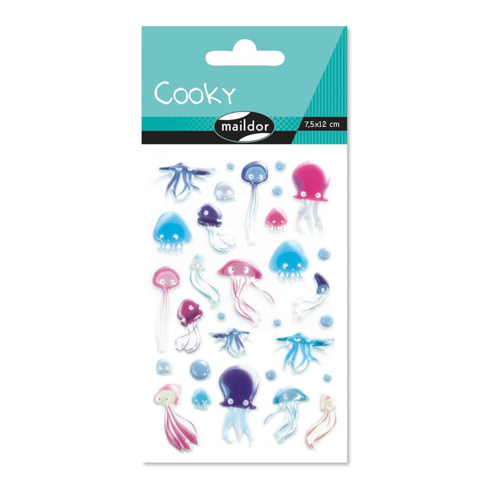 MAILDOR 3D Stickers Cooky Jellyfish 1s