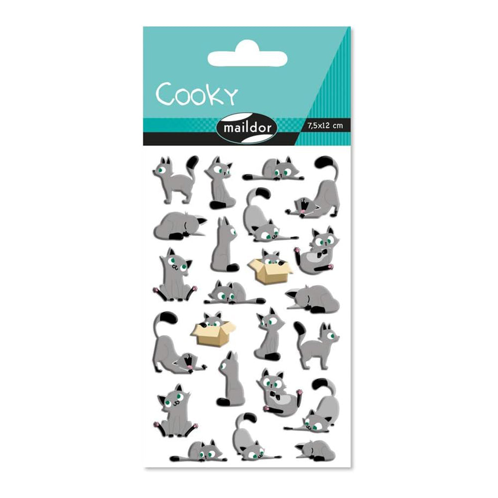 MAILDOR 3D Stickers Cooky Small Cats 1s