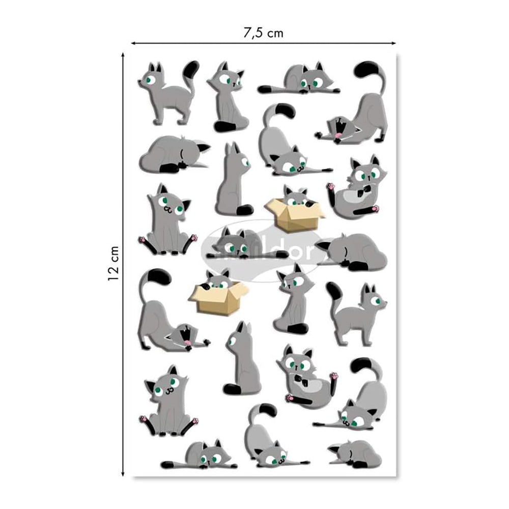 MAILDOR 3D Stickers Cooky Small Cats 1s