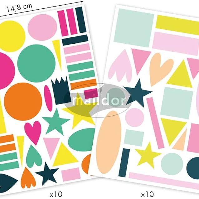 MAILDOR Baby Stickers Giant Geometric 20s