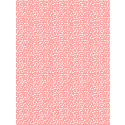 DECOPATCH Paper:Gingham/Dots/Stripes 886 Pink Paw Prints