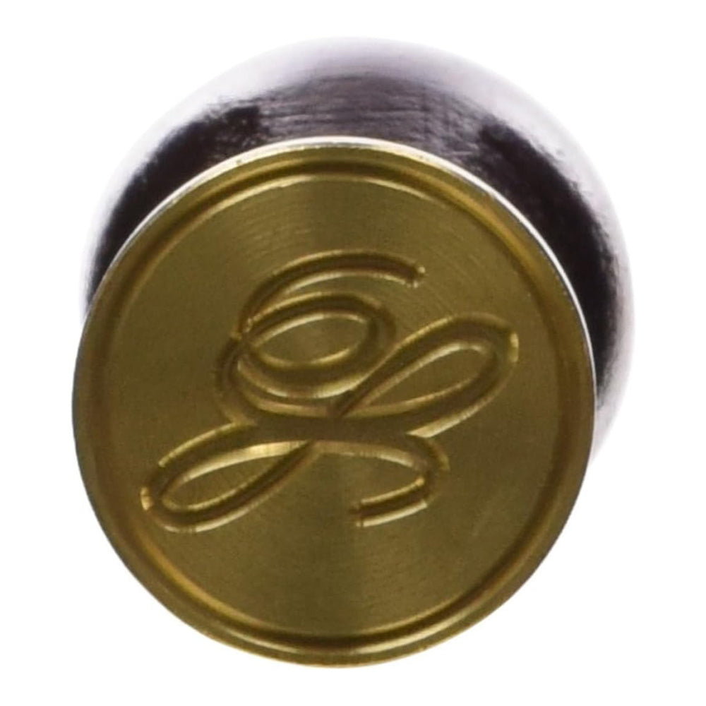 JACQUES HERBIN Brass Seal Round with Wooden Handle 24mm English Letter-X