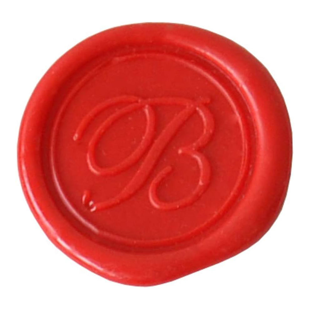 JACQUES HERBIN Brass Engraved Seal Round 24mm English Letter-B