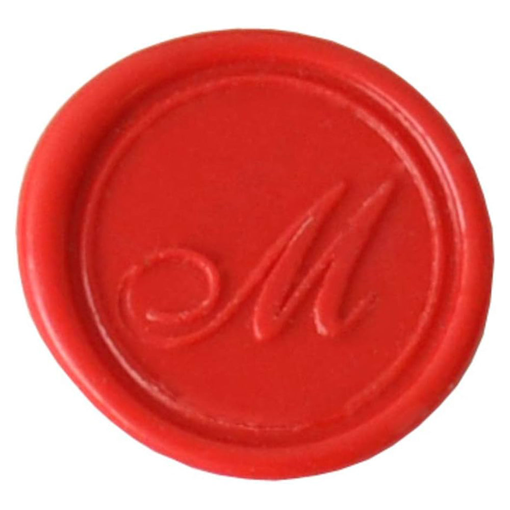 JACQUES HERBIN Brass Engraved Seal Round 24mm English Letter-M