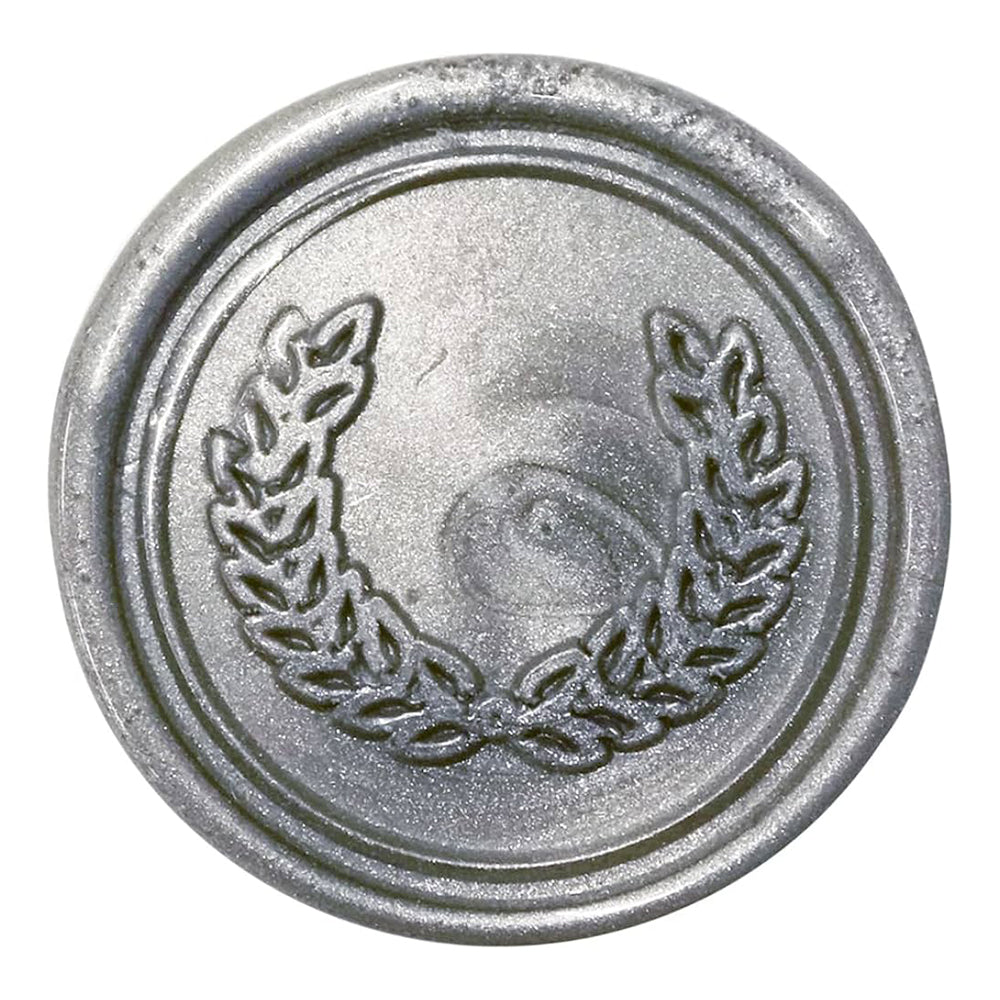 JACQUES HERBIN Brass Engraved Seal Round 24mm Olive Wreath