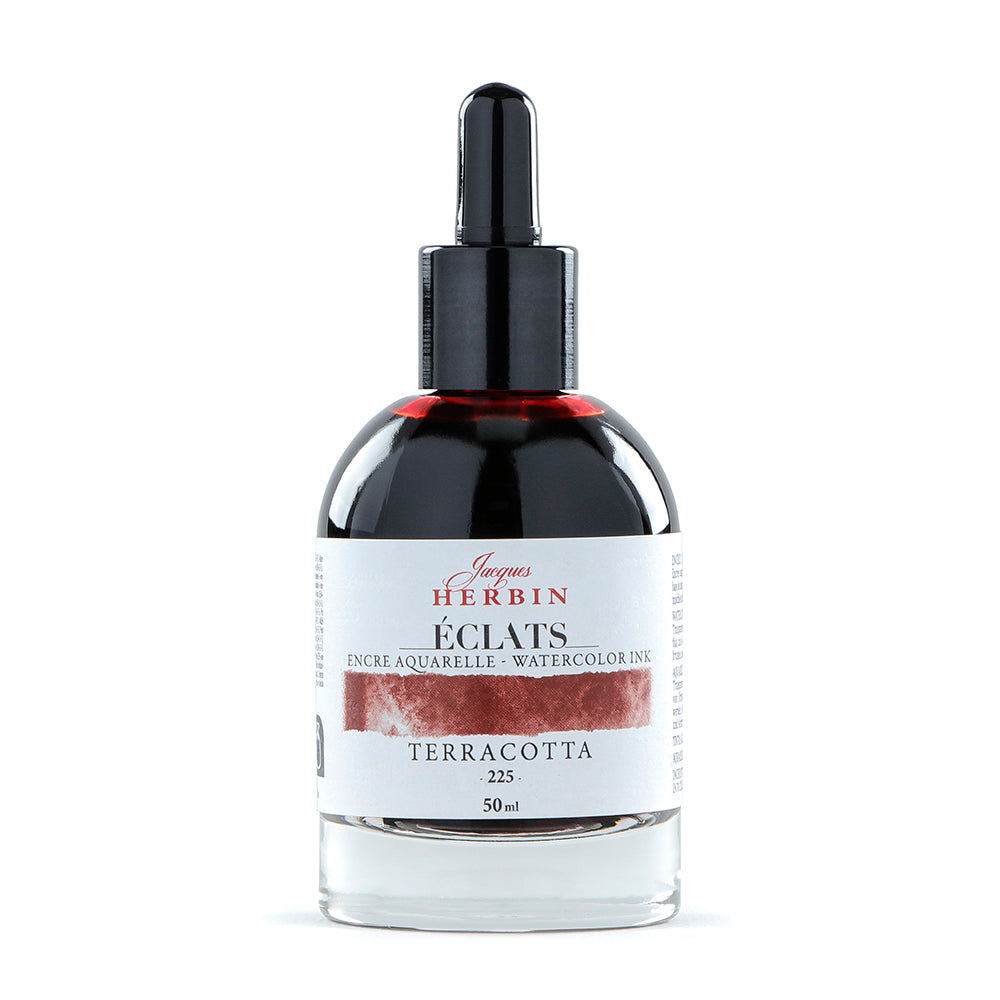 JACQUES HERBIN Eclats Watercolour Ink 50ml Terracotta