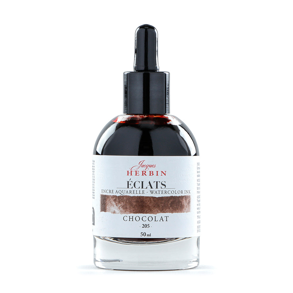 JACQUES HERBIN Eclats Watercolour Ink 50ml Chocolate