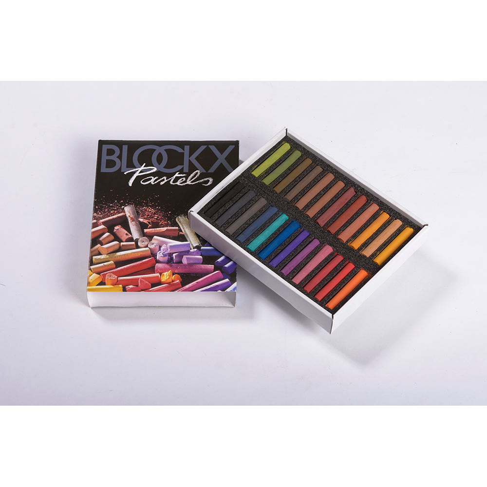 BLOCKX Pastels Cardboard Box Set of 24 Dark Pastels