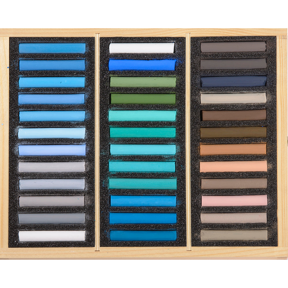 BLOCKX Pastels Wooden Box Set of 36 Marine