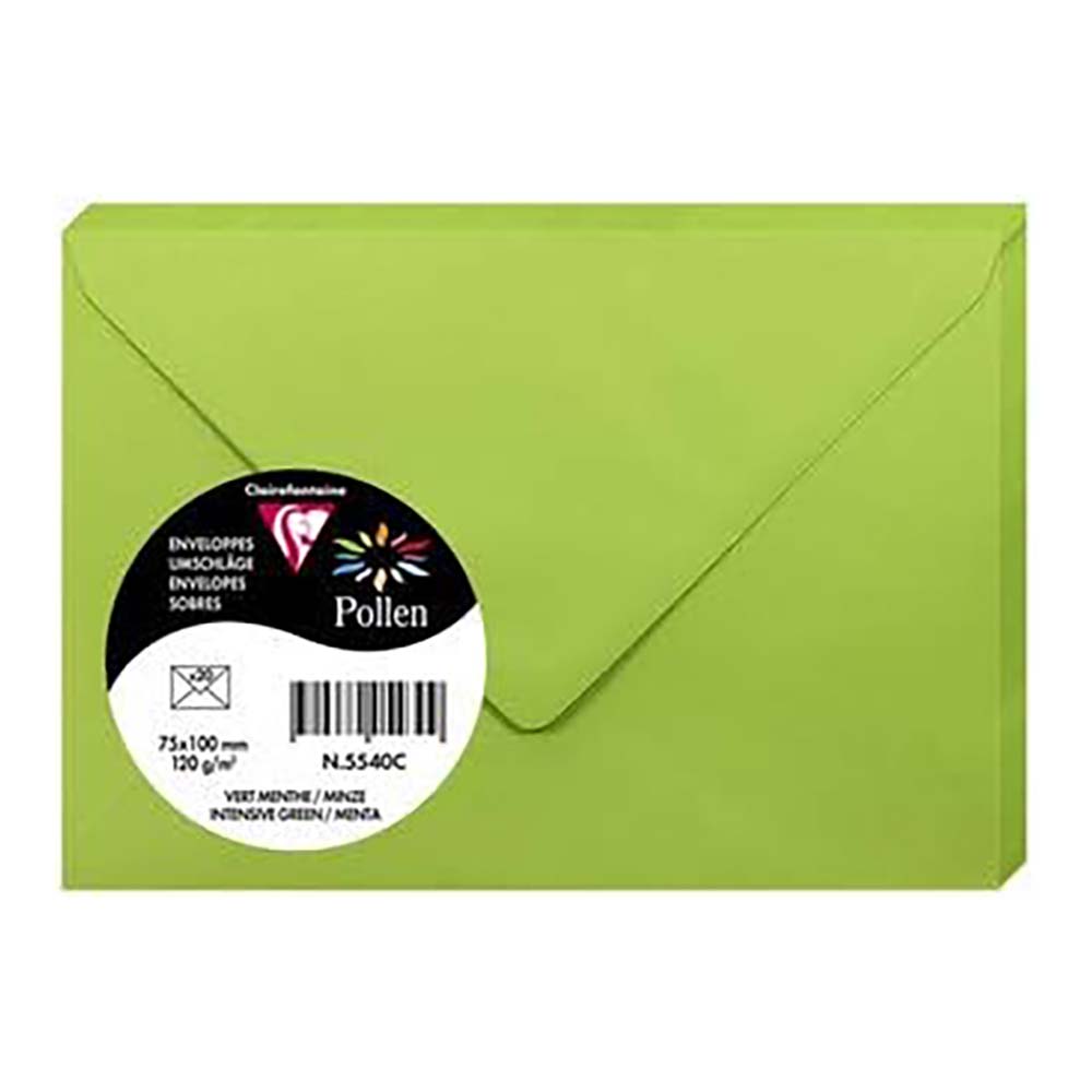 POLLEN Envelopes 120g 75x100mm Intensive Green
