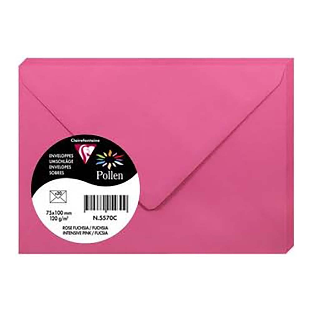 POLLEN Envelopes 120g 75x100mm Intensive Pink