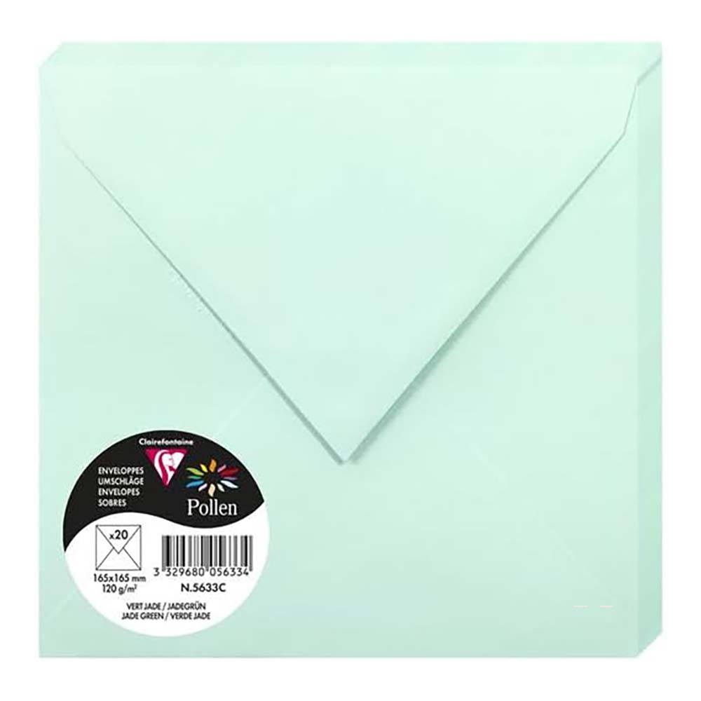 POLLEN Envelopes 120g 165x165mm Jade Green