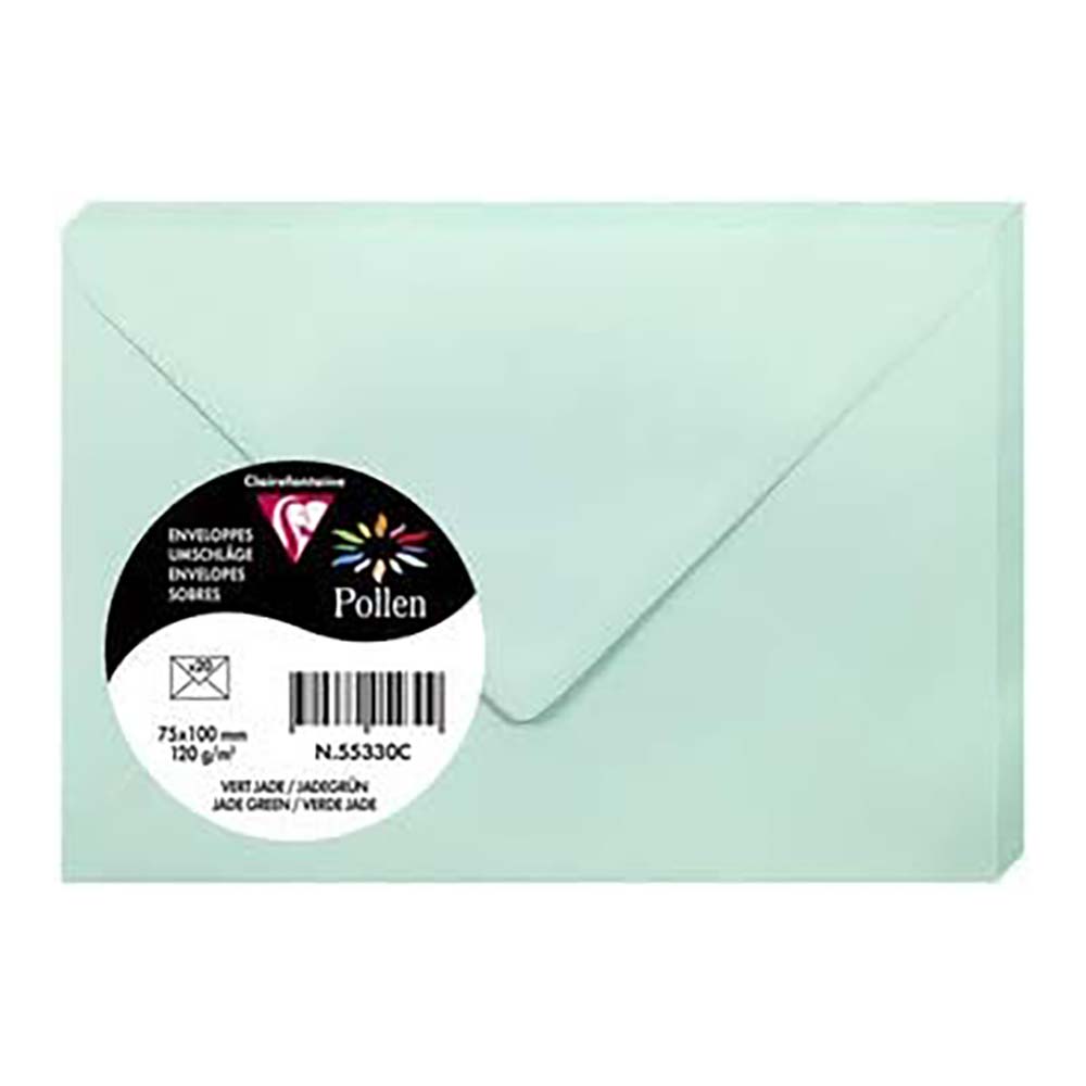 POLLEN Envelopes 120g 75x100mm Jade Green