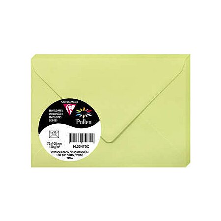 POLLEN Envelopes 120g 75x100mm Leaf Bud Green
