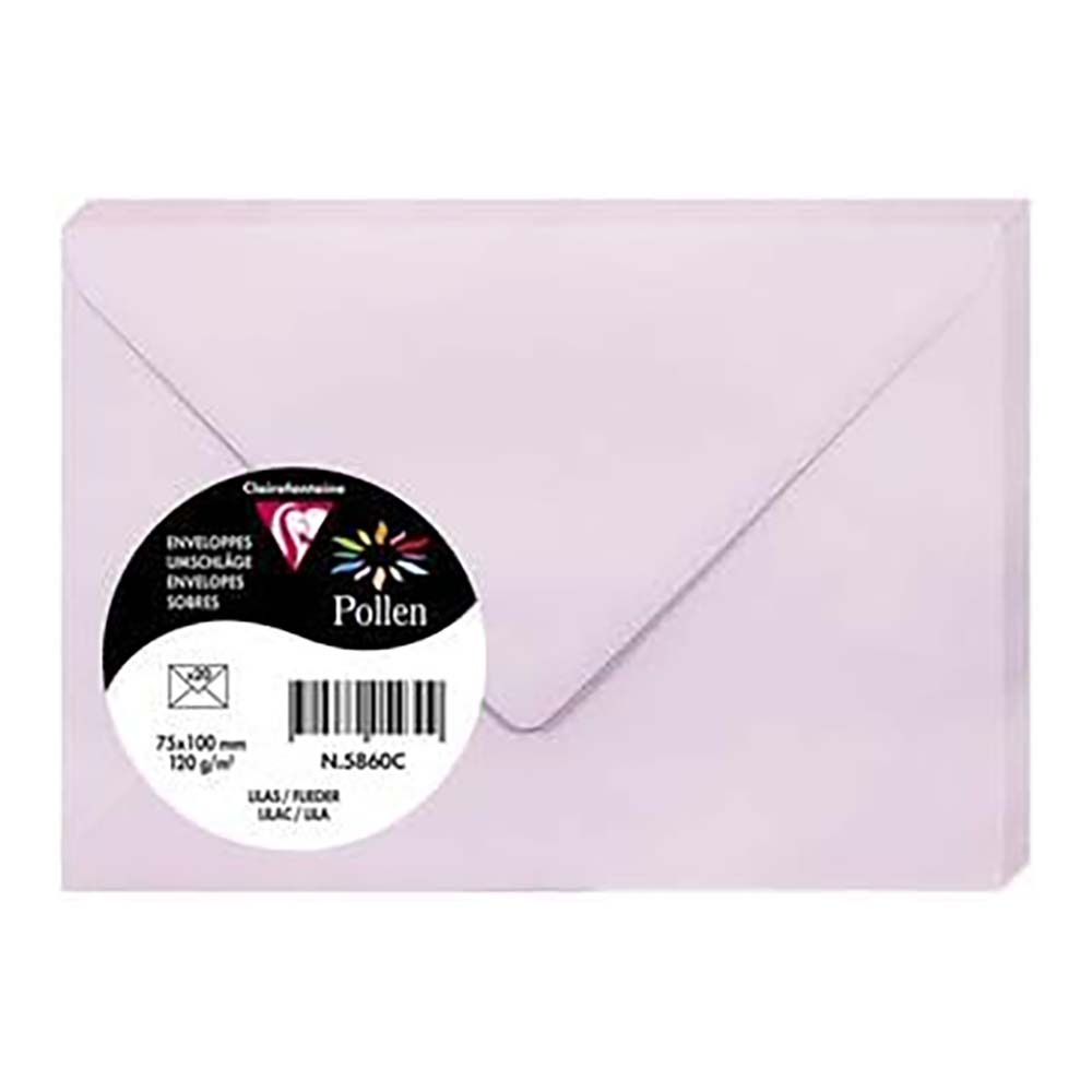 POLLEN Envelopes 120g 75x100mm Lilac
