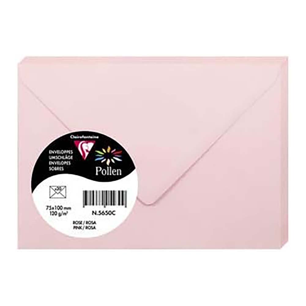 POLLEN Envelopes 120g 75x100mm Pink
