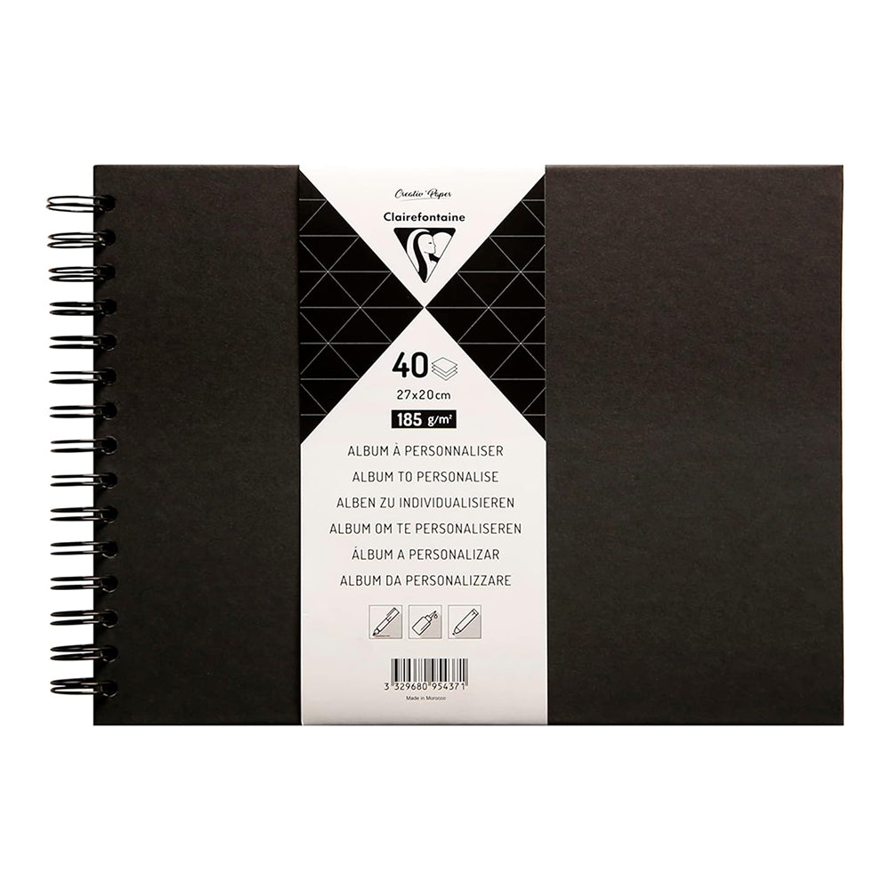 CLAIREFONTAINE Hardcover Album 185g 27x20cm Black