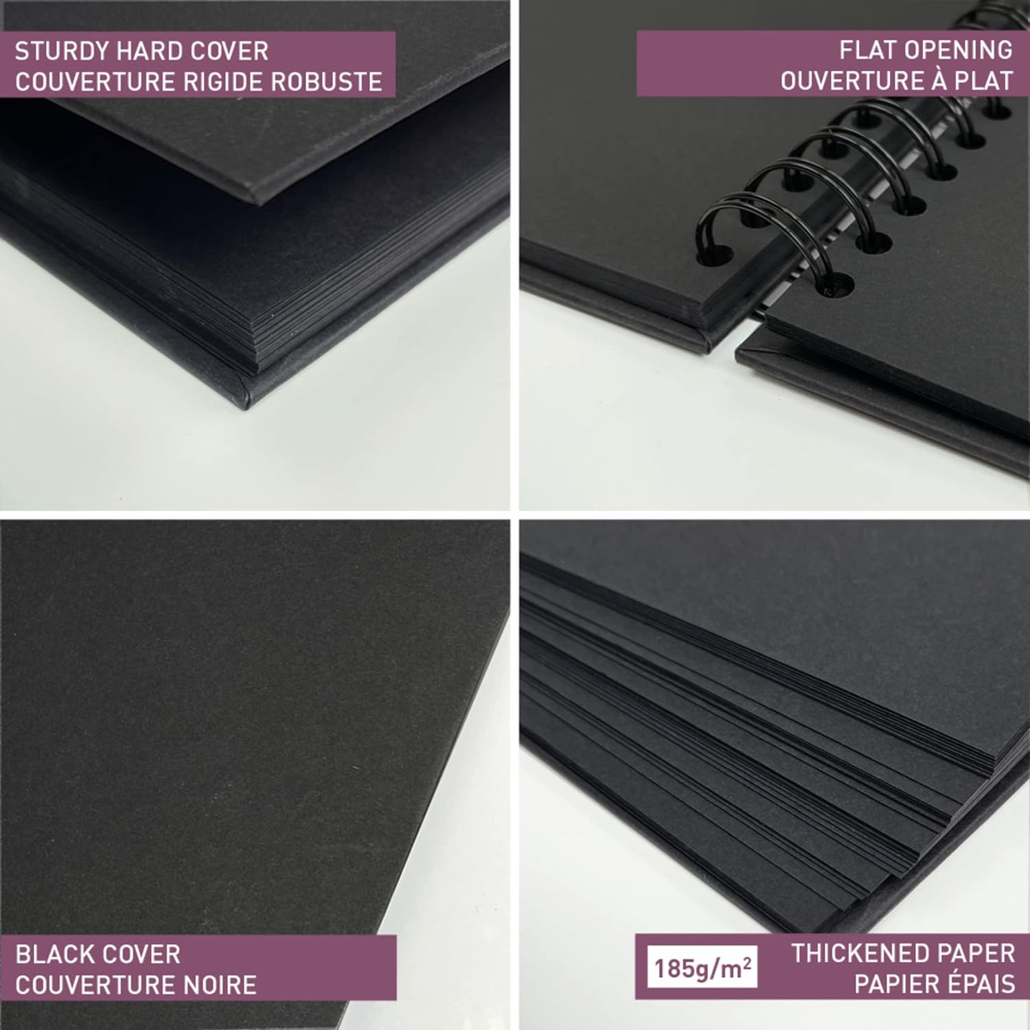 CLAIREFONTAINE Hardcover Album 185g 32x24cm Black