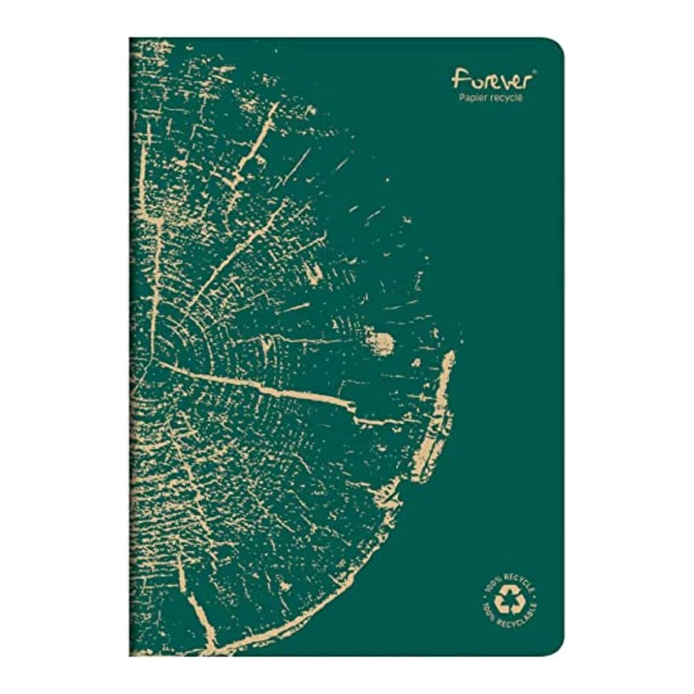 CLAIREFONTAINE Forever Premium Stapled Notebook A4 48s Lined Pine Green