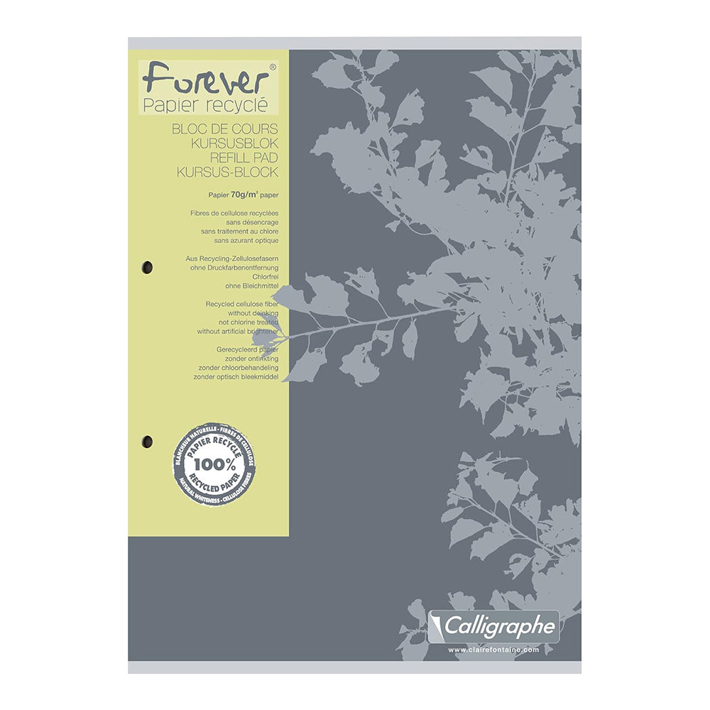 CLAIREFONTAINE Forever Premium Refill Pad 2 Holes Punched A4 100s 5x5 Sq
