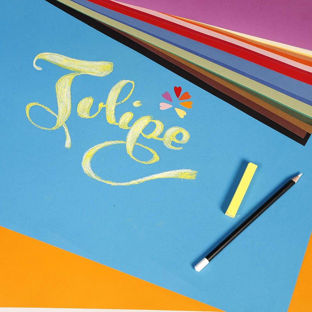 CLAIREFONTAINE Tulipe Coloured Drawing Paper A4 160g 24s Bright Shades