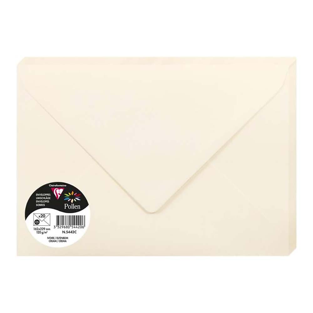 POLLEN Envelopes 120g 162x229mm Cream 20s