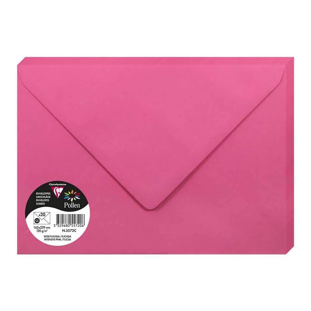 POLLEN Envelopes 120g 162x229mm Intensive Pink 20s