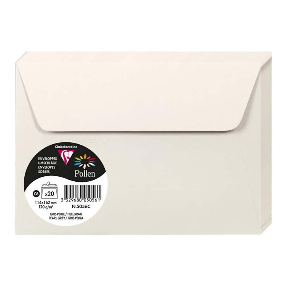 POLLEN Envelopes 120g 114x162mm Pearl Grey