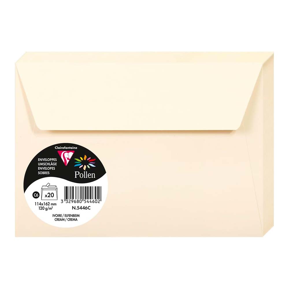 POLLEN Envelopes 120g 114x162mm Cream 20s