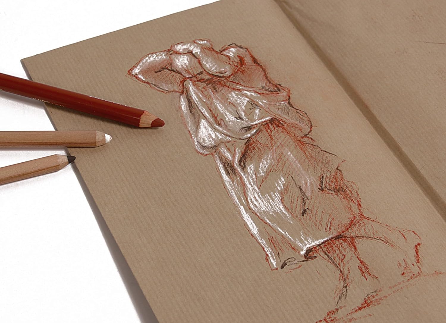 CLAIREFONTAINE Laid Brown Kraft Pack 50x70cm 120g 25s