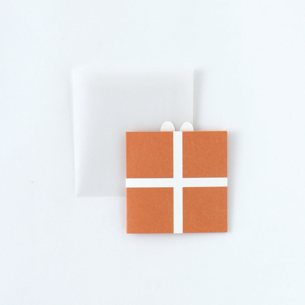 MIFFY x greenflash Present Birthday Card 7x7.5cm Orange