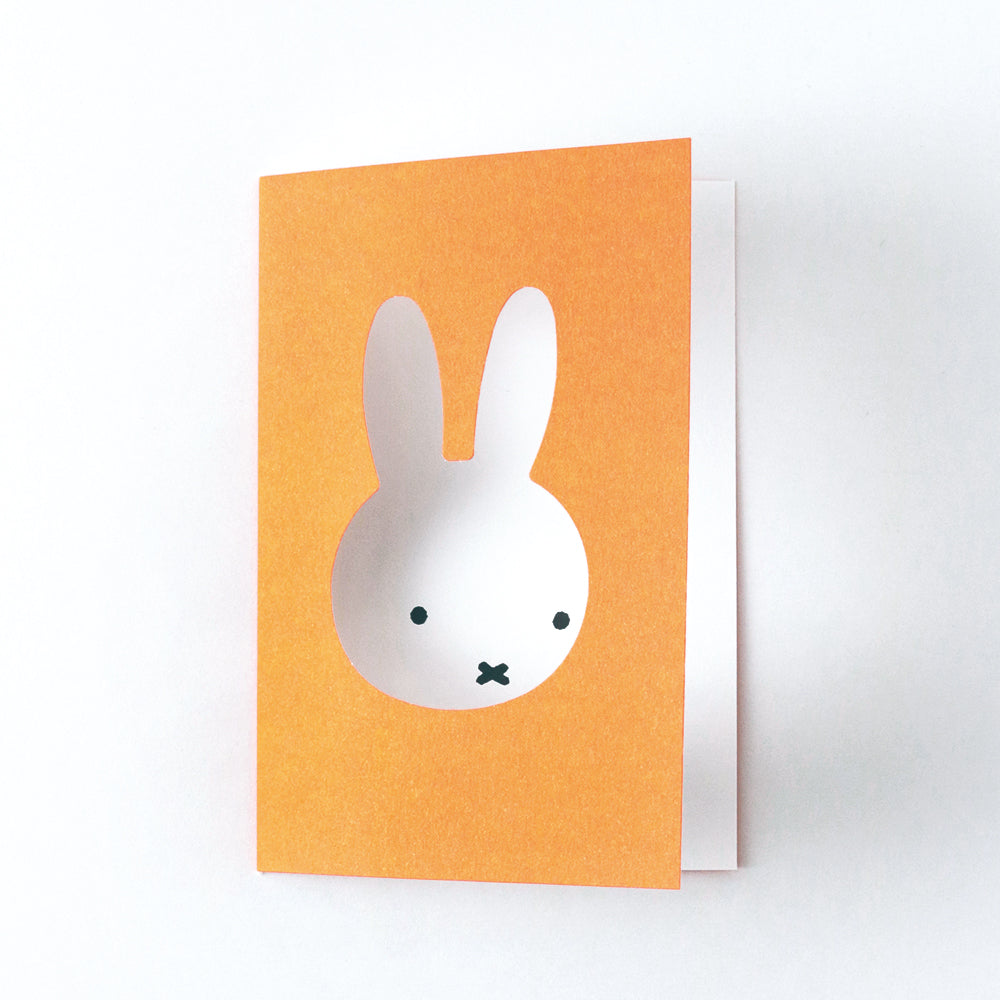 MIFFY x greenflash Greeting Card 9x6.5cm Face Orange