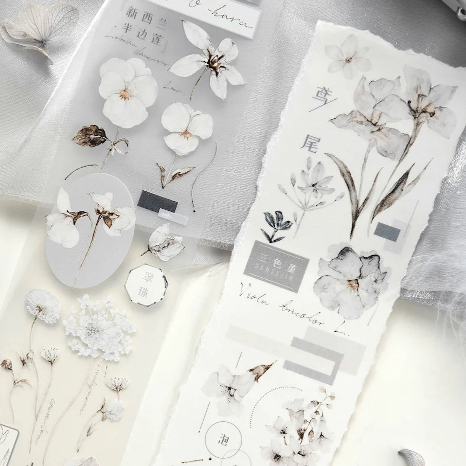 FRECKLES Tea Washi Tape Misty Blue 10m