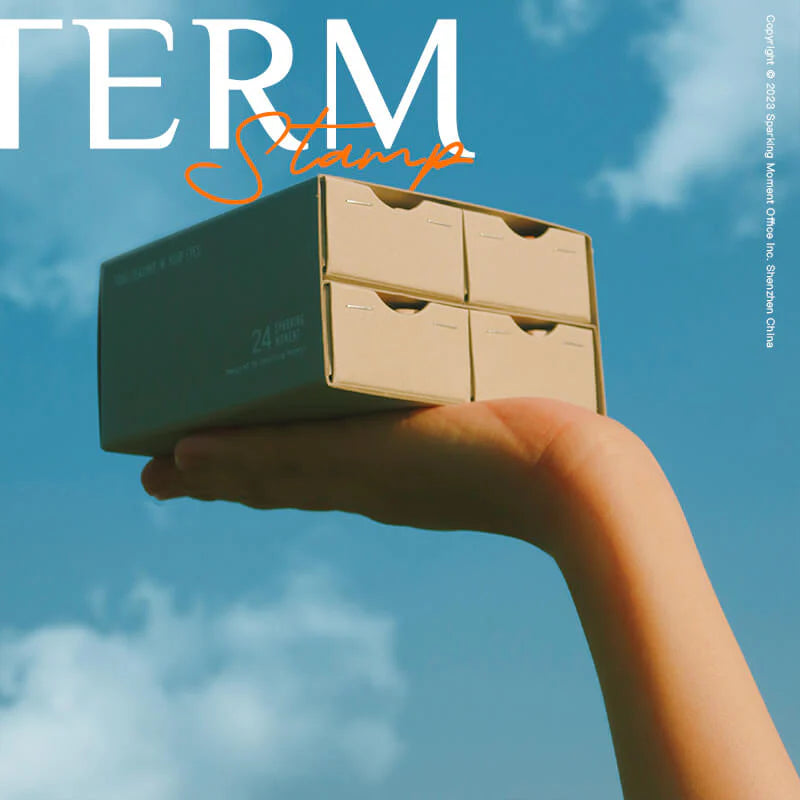 SPARKING MOMENTS Cement Rubber Stamp 24 Solar Terms