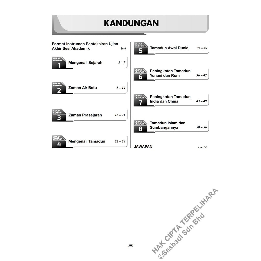 Gerak Gempur UASA KSSM (2023) Sejarah Tingkatan 1