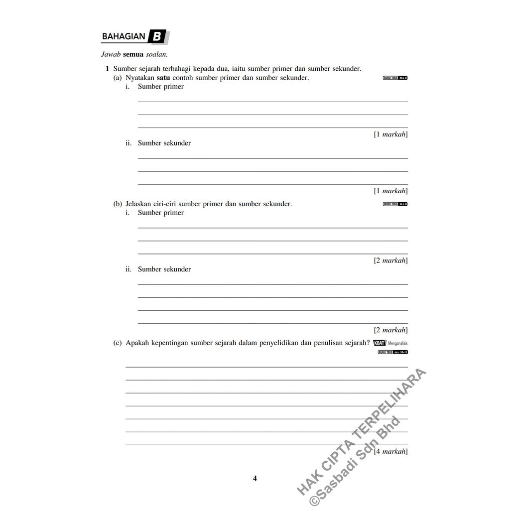 Gerak Gempur UASA KSSM (2023) Sejarah Tingkatan 1