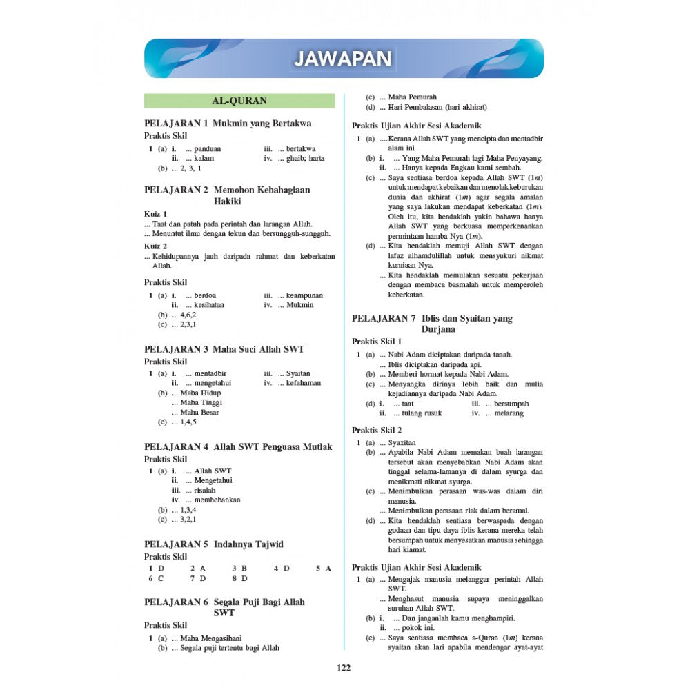 MasterClass UASA KSSM Pendidikan Islam Tingkatan 1,2,3