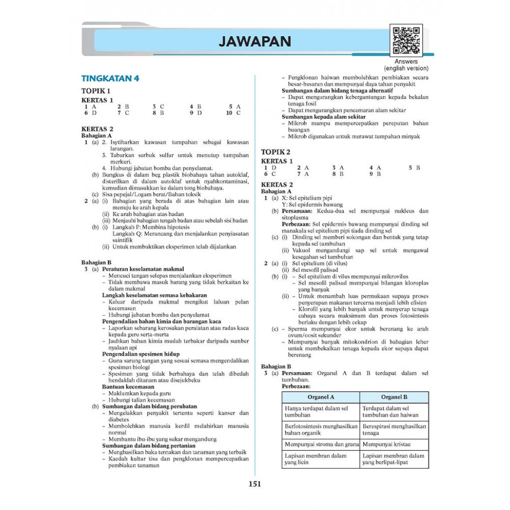 Koleksi Soalan SPM Biologi (Bilingual)