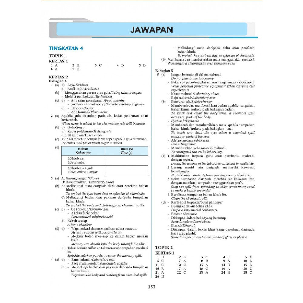 Koleksi Soalan SPM Kimia (Bilingual)