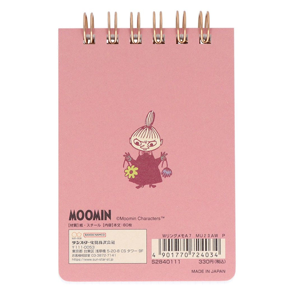 SUN-STAR Ring Memo Pad MP 284 A7 Moomin Pink