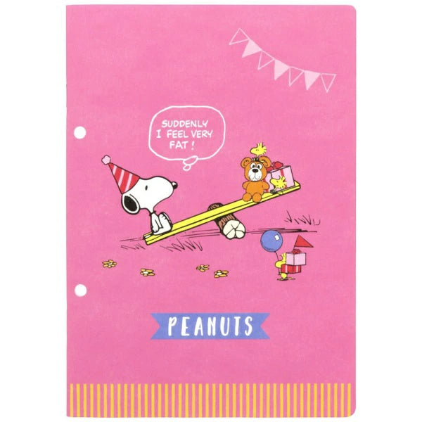 SUN-STAR Notebook 2-Hole NB 263 A5 Peanuts Vintage Pink