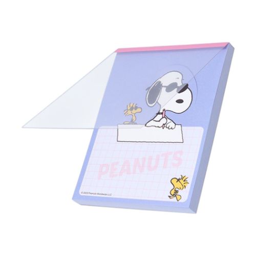 SUN-STAR Memo Pad Stand Type MP 284 Peanuts Comical Scene Violet