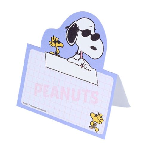 SUN-STAR Memo Pad Stand Type MP 284 Peanuts Comical Scene Violet