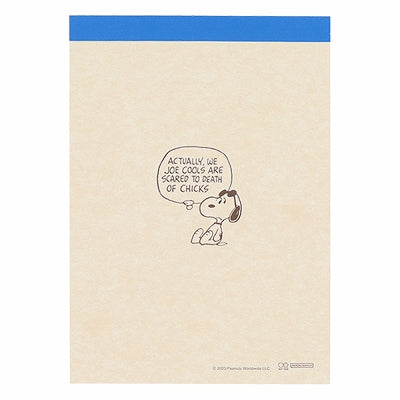 SUN-STAR Memo Pad MP 284 A6 Peanuts Comical Scene Joe Cool