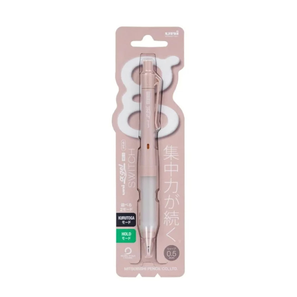 UNI Kurutoga Alpha Gel Switch Mechanical Pencil 0.5mm Cotton Pink