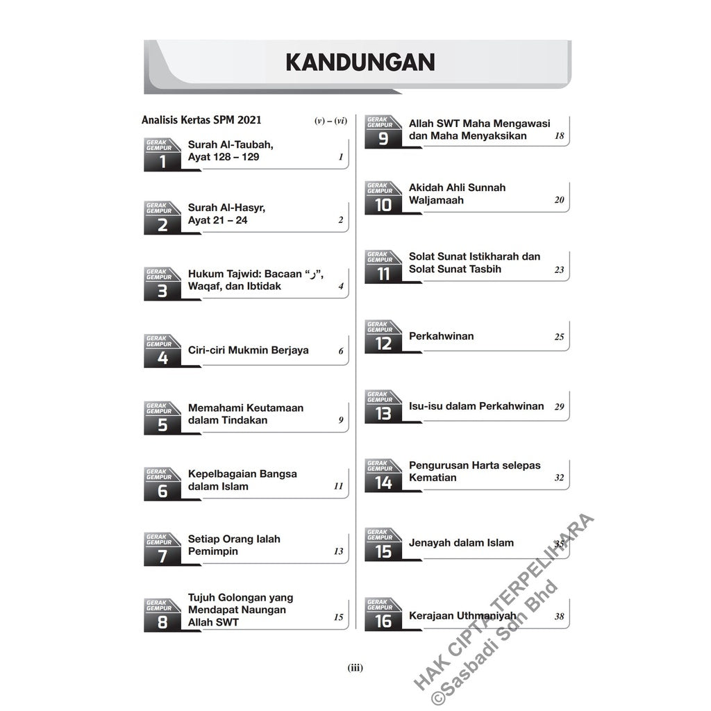 Gerak Gempur SPM Pendidikan Islam Tingkatan 5