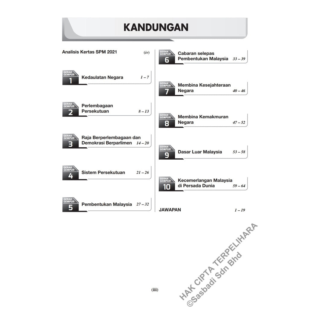 Gerak Gempur SPM Sejarah Tingkatan 5